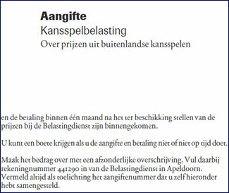 Kansspelbelasting online casino’s